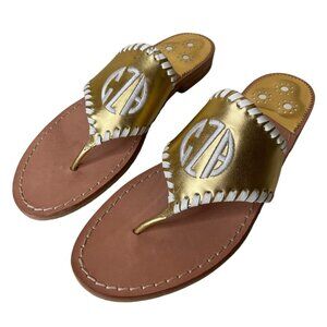 Jack Rogers Jacks CZA Monogram Sandals Size 9